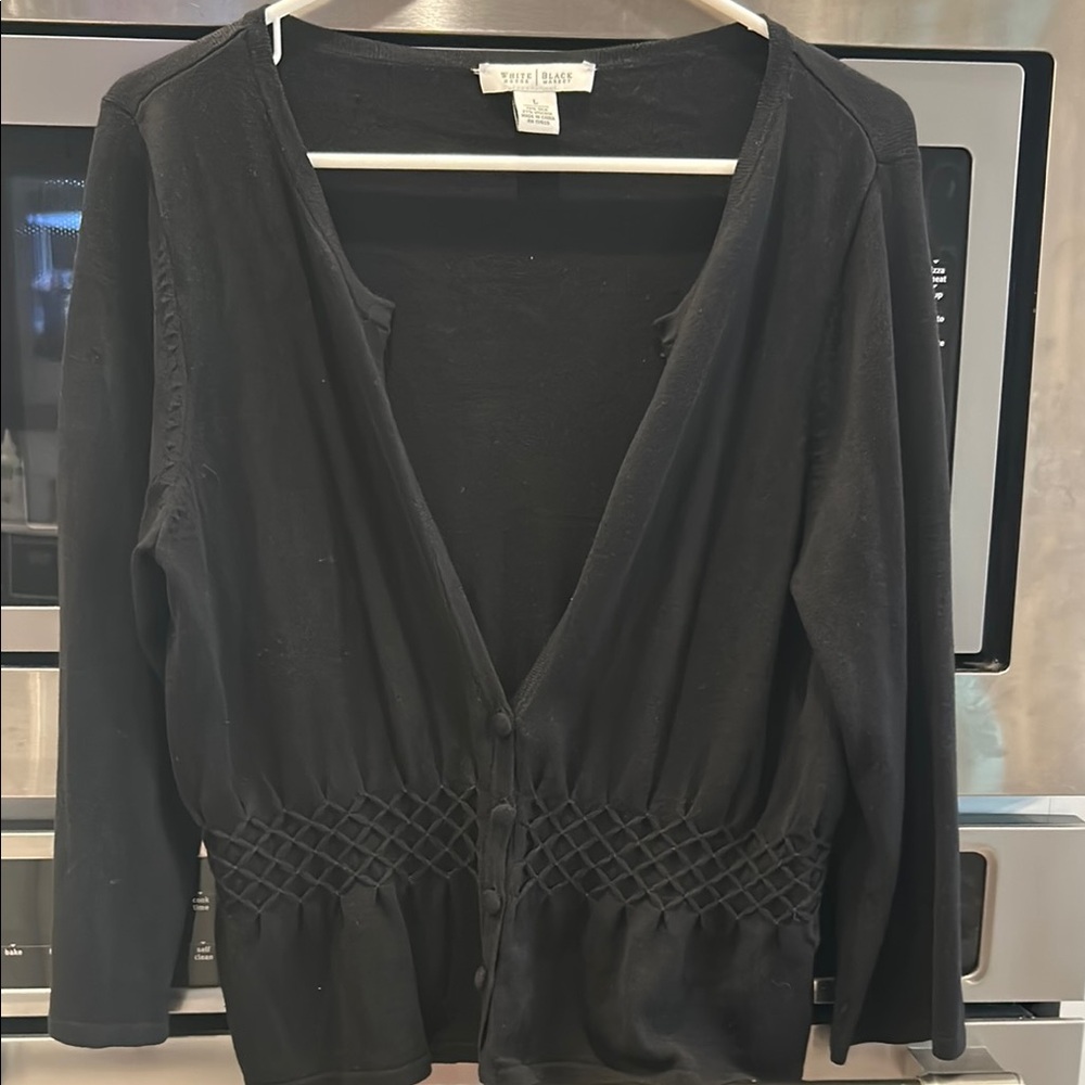 White House Black Market Black Knit Cardigan